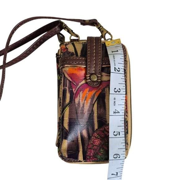 Sakroots Floral Print Mini Crossbody Bag Smartphone Carrier Wallet - Picture 8 of 8